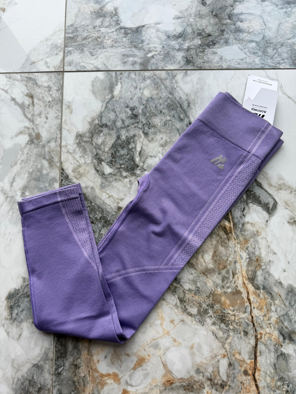 Montirex Harmony Girls  Purple Ankle Leggings Size M Stretch Elastic Waist