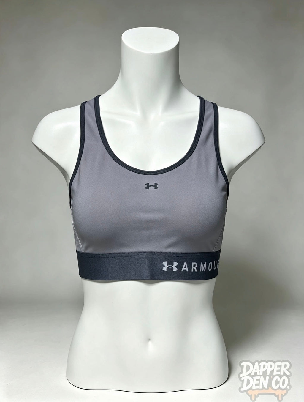 Under Armour Women's Medium Support Racerback Sports Bra SIZE XS Grey/Black