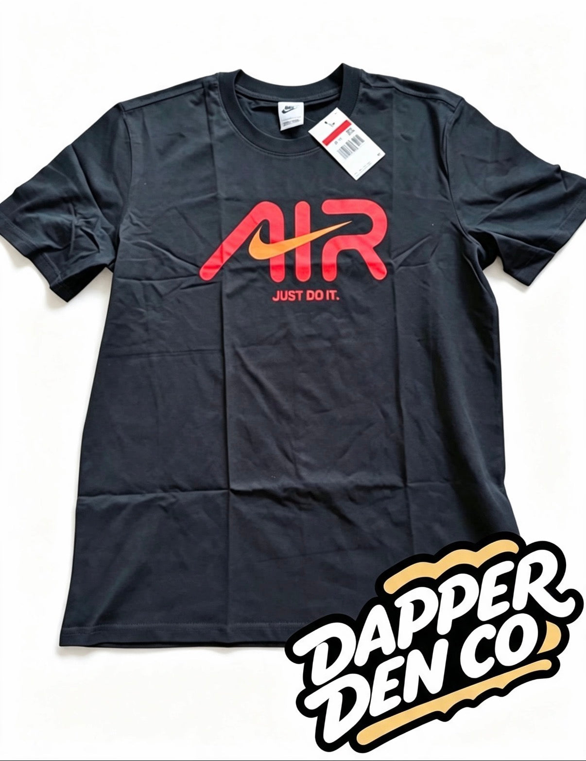 Nike Air Men’s Black Crew Neck Short Sleeve Graphic Logo T-Shirt Size L