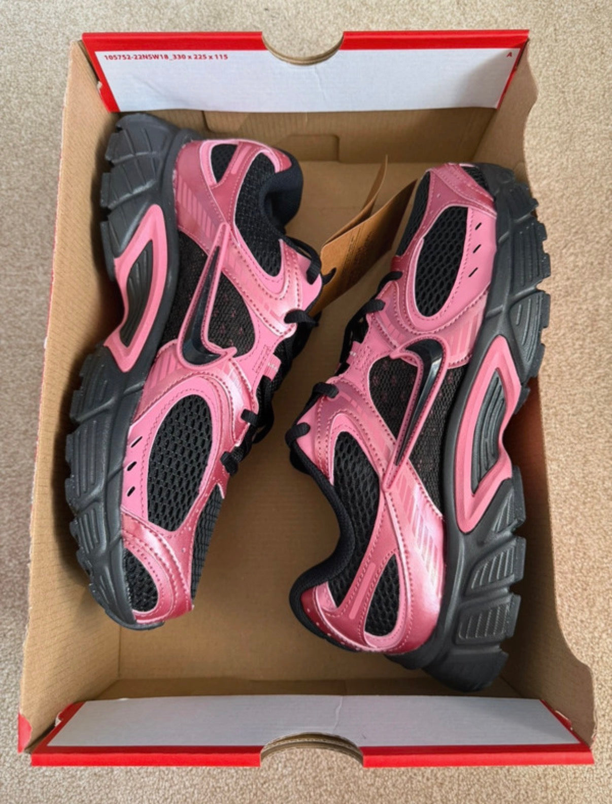 Nike V5 RNR Women's Black/Pink Lace-Up Low Top Trainers UK 6.5 EU 40.5