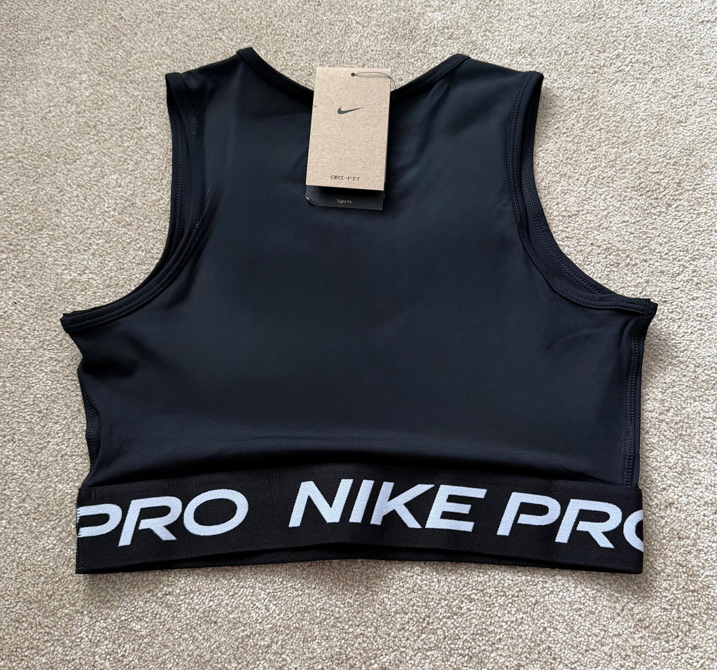 Nike Pro Dri-FIT Women's Crop Top & Full Length Nike Pro Leggings Black Size S