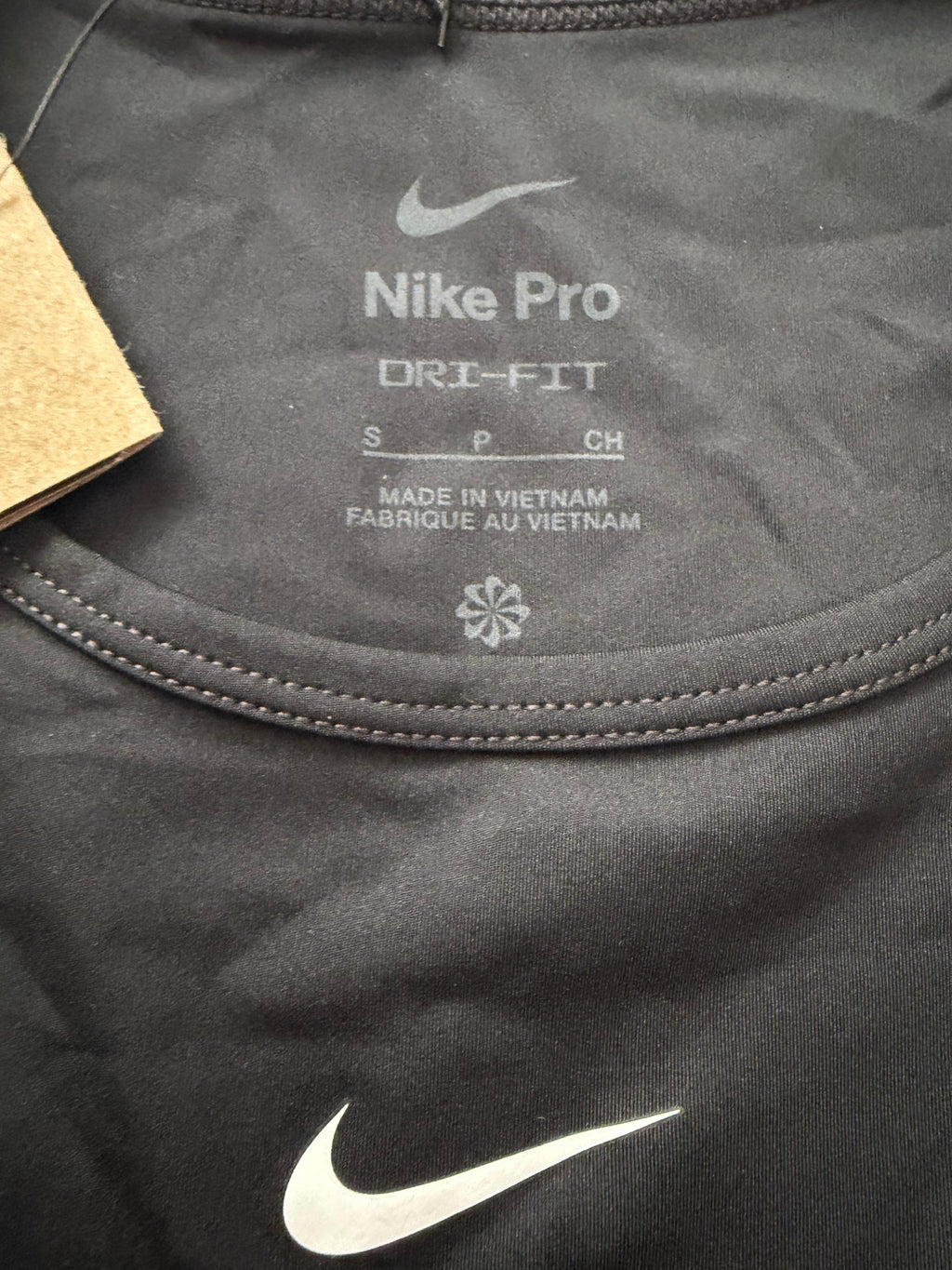 Nike Pro Dri-FIT Women's Crop Top & Full Length Nike Pro Leggings Black Size S