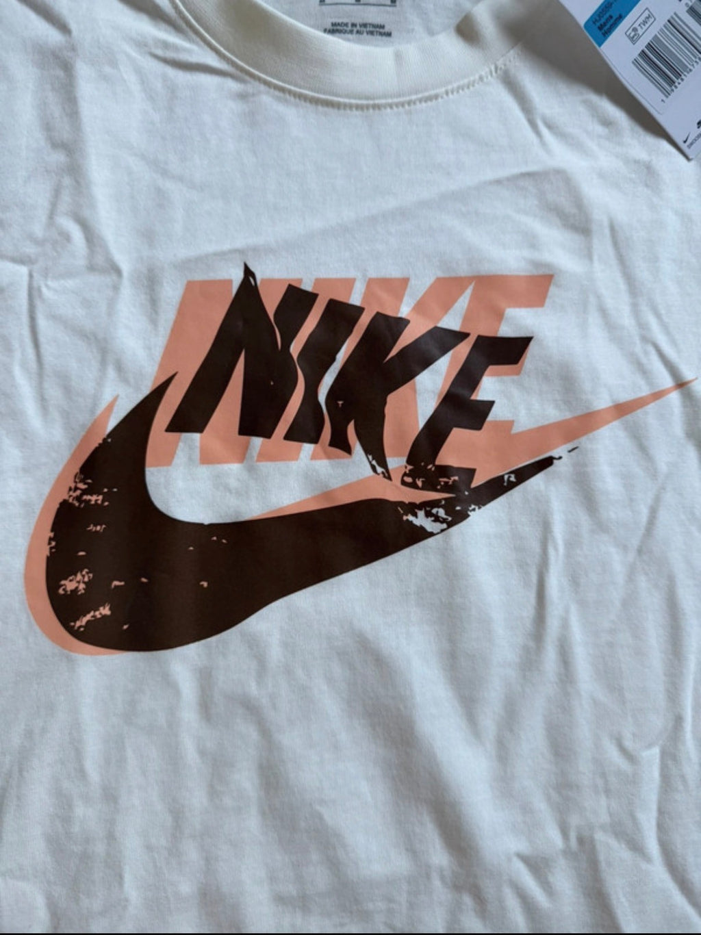 Nike The Nike Tee Men’s White Logo Graphic Crew Neck T-Shirt M