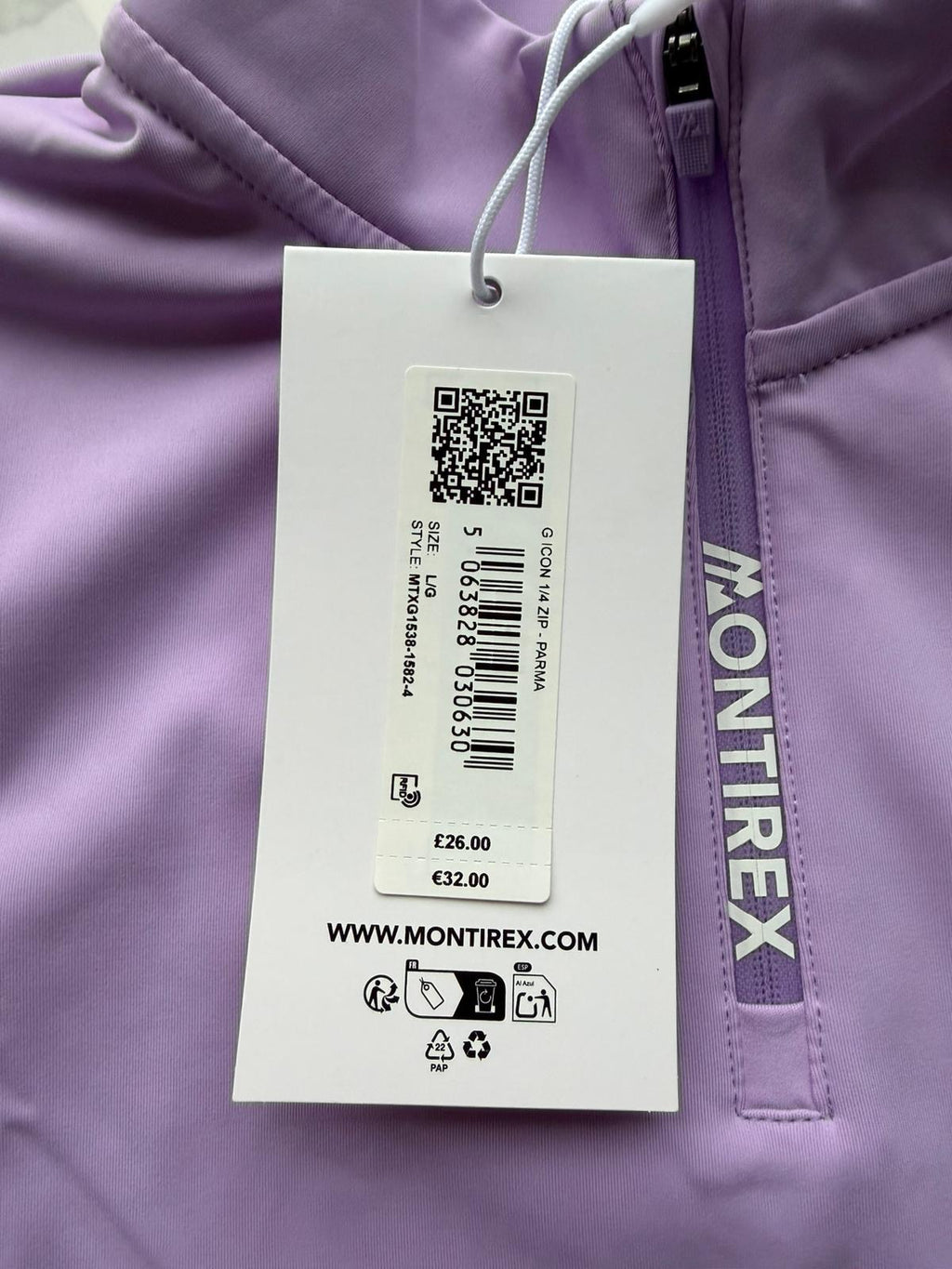 Montirex GIRLS Purple 2pc Leggings & Long Sleeve 1/4 Zip Top Set LARGE/MEDIUM