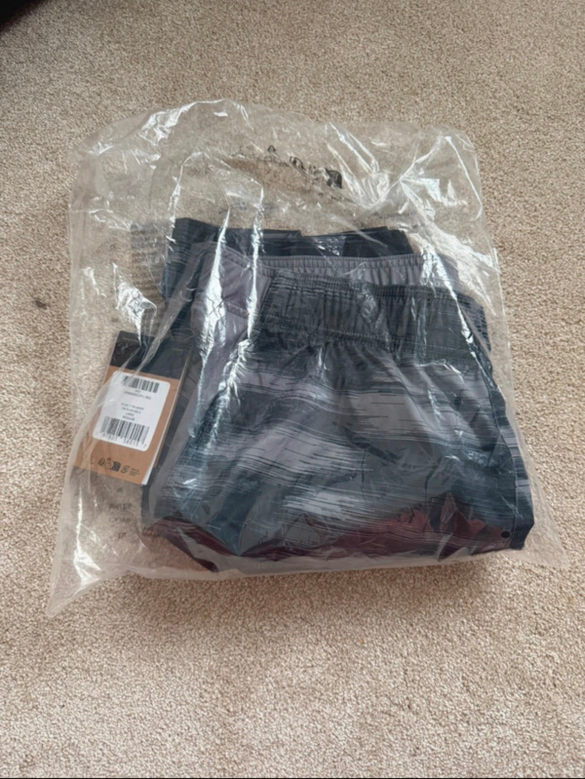 The North Face Men's Sweat Shorts L Regular Grey/Black Striped Logo Pockets