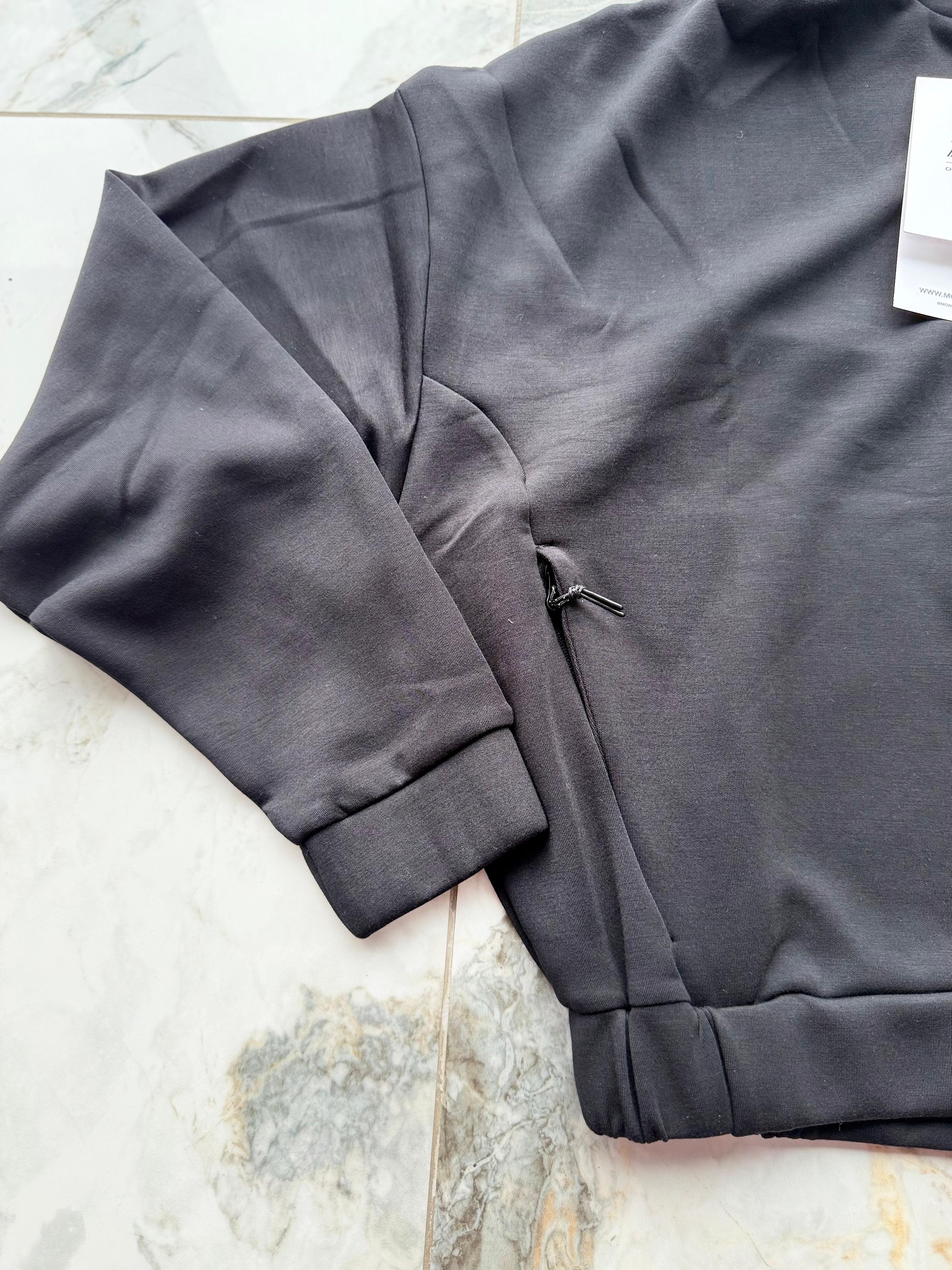 Montirex Womens Black Full Zip Hooded powder Hoodie  Size XS MTXW1426-001-1
