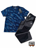 Montirex BOYS Grey/Black Colourblock trousers/ Tshirt Set cargo Size L 12-13 years XXs