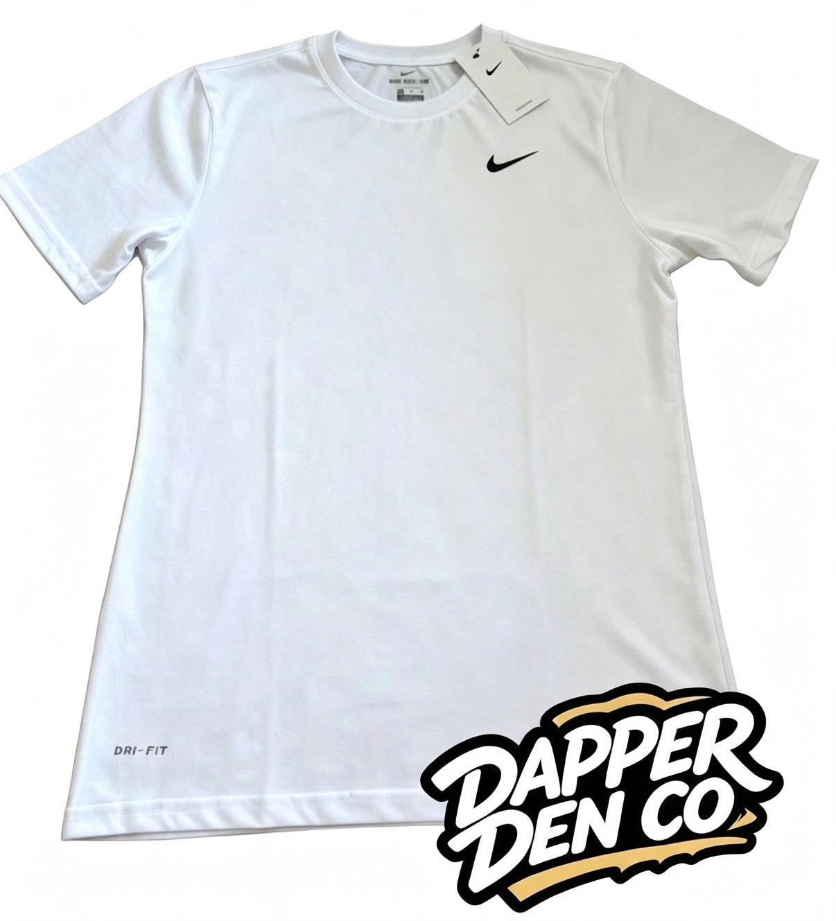 Nike The Nike Tee Dri-FIT Men's White Logo Crew Neck T-Shirt Size M