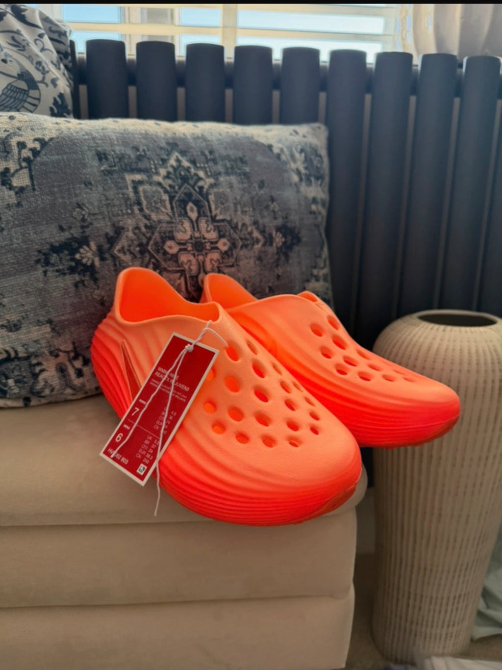 Nike ReactX Rejuven8 Women's Orange Slip-On Low Top Trainers UK 4.5 US 7