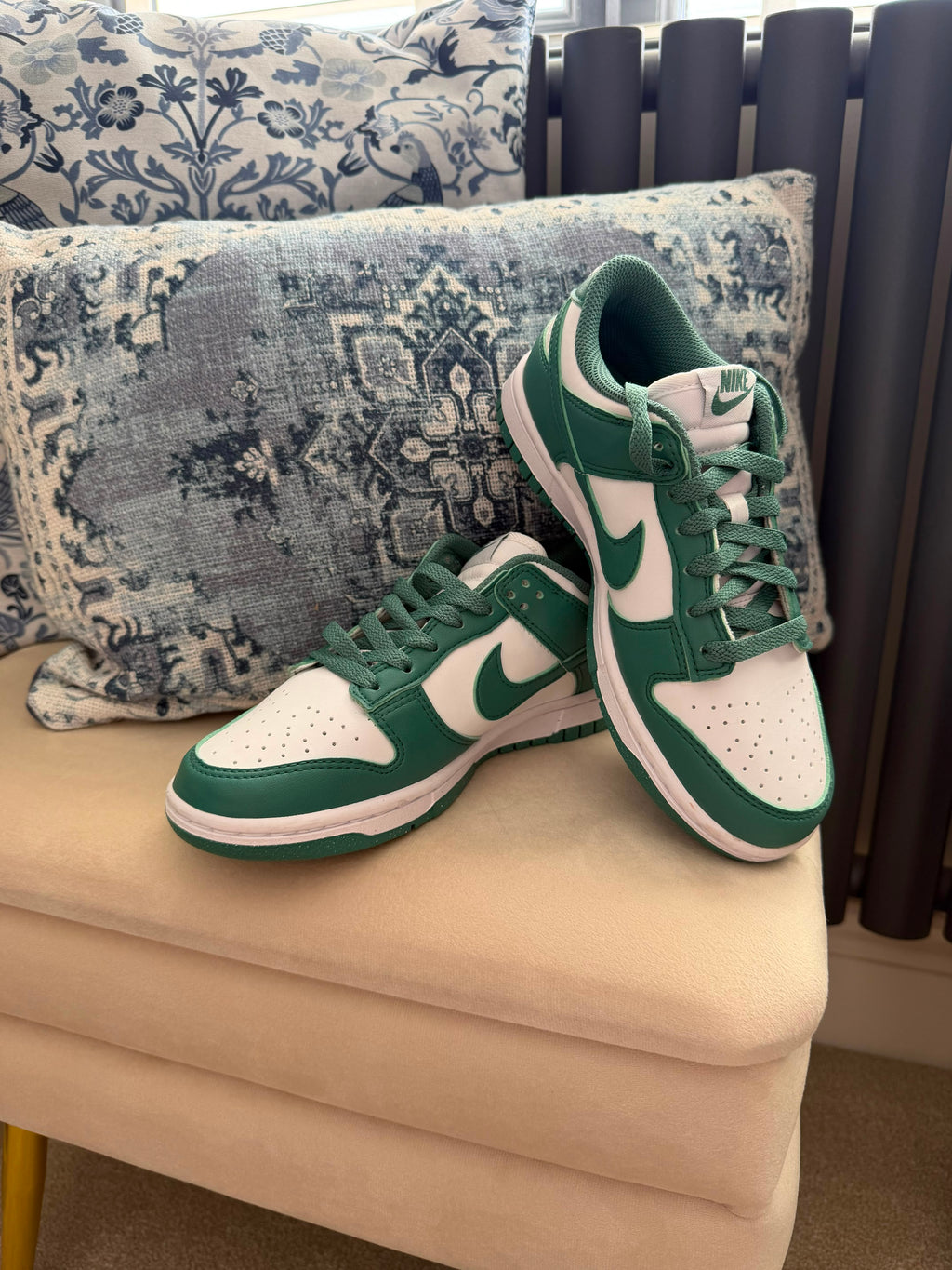 Nike Dunk Low Next Nature Women's Green/White Lace-Up Trainers UK 3 EU 36