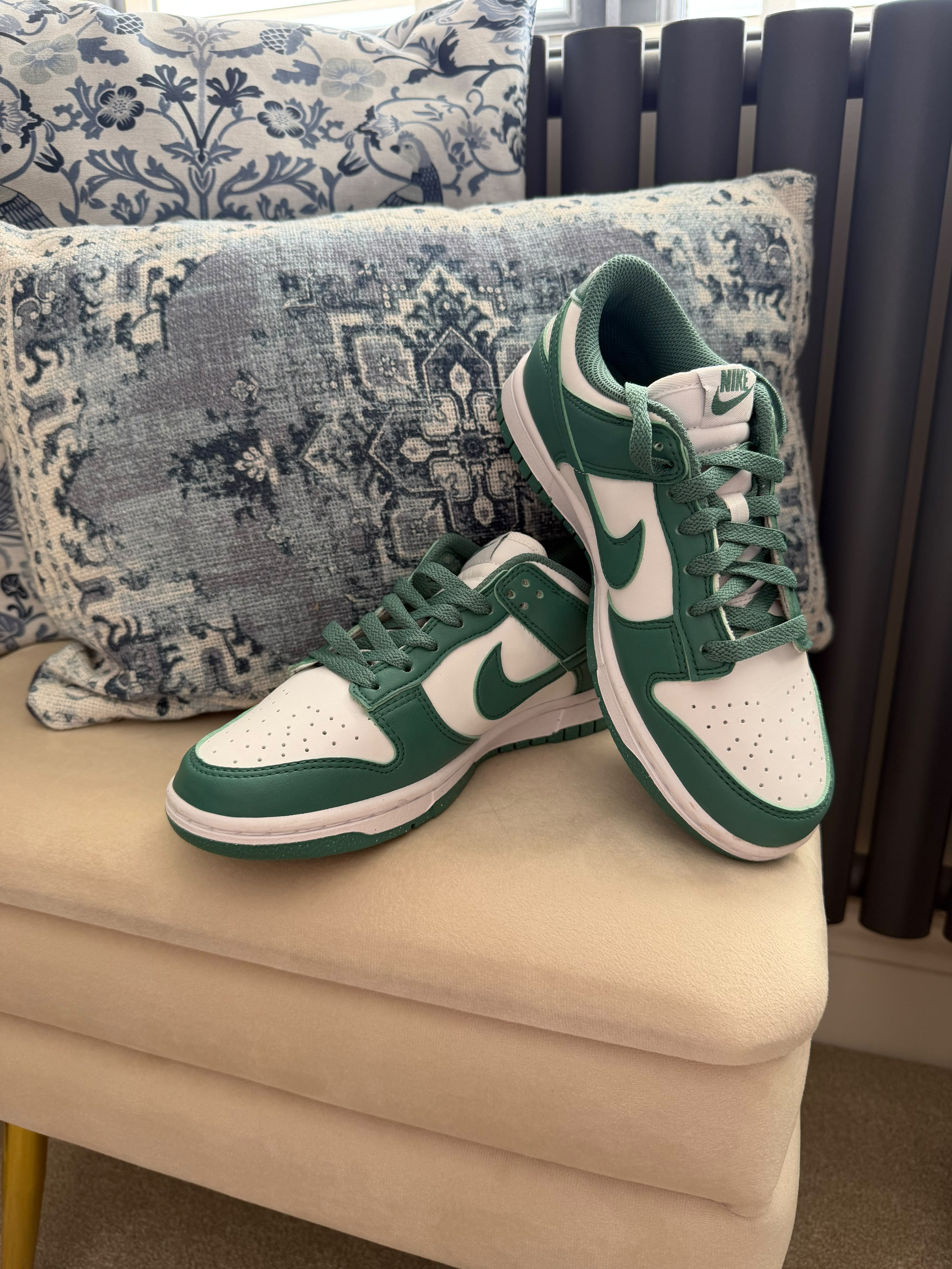 Nike Dunk Low Next Nature Women's Green/White Lace-Up Trainers UK 3 EU 36