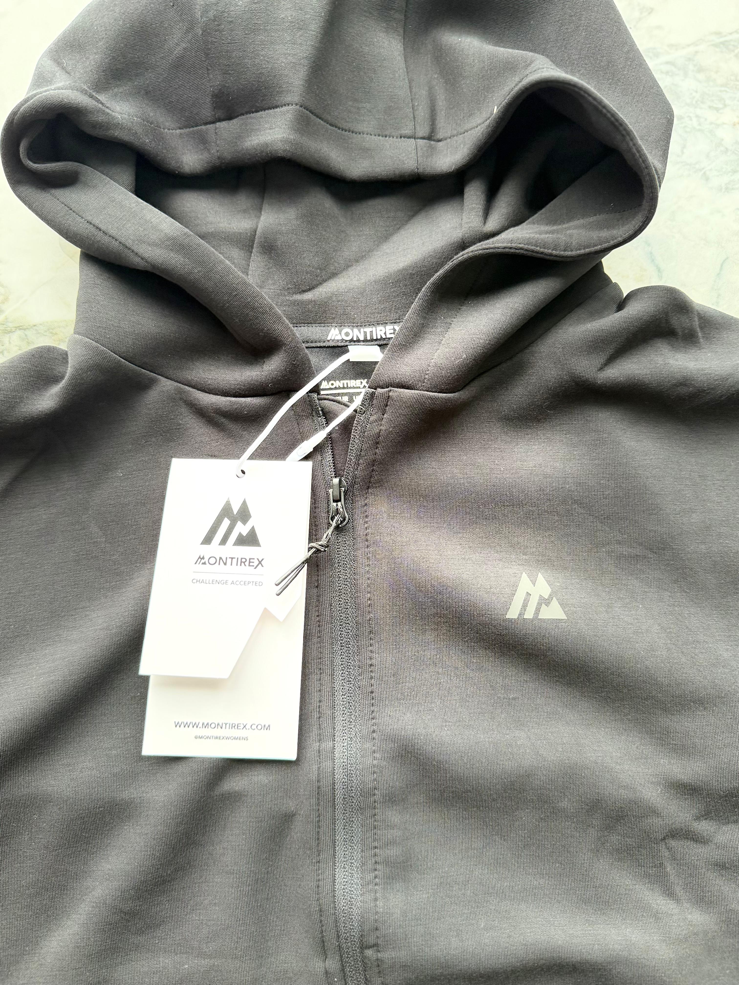 Montirex Womens Black Full Zip Hooded powder Hoodie  Size XS MTXW1426-001-1