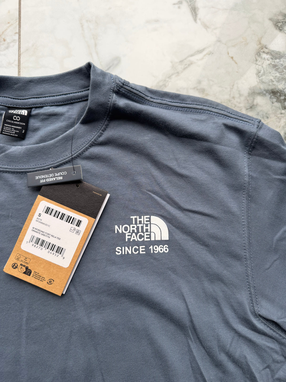 The North Face Logo Men's 2pc T-Shirt & Shorts Set Drawstring Grey S