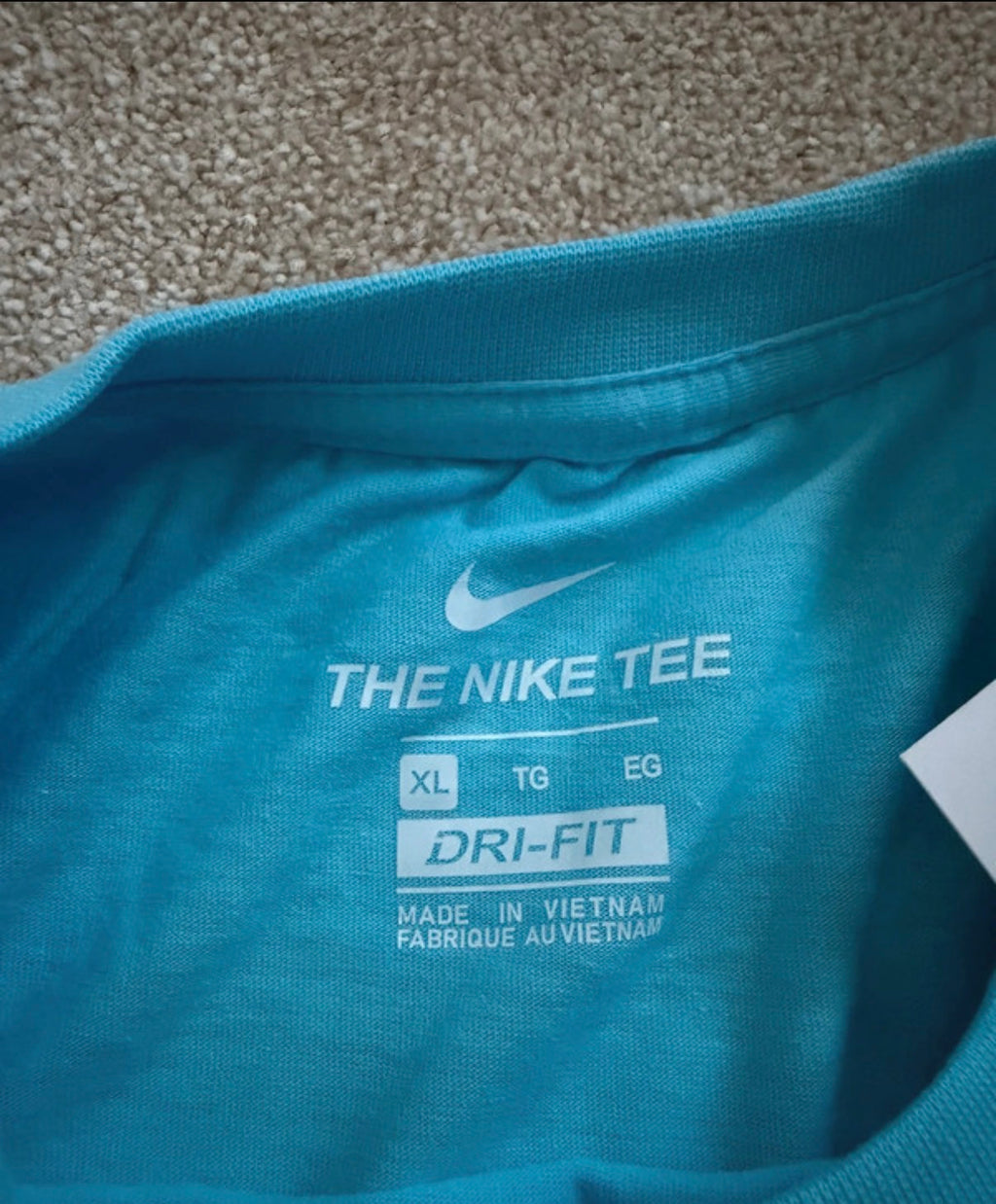 Nike Pro Dri-FIT Men's Blue Polyester Logo Crew Neck T-Shirt Size XL DA1587