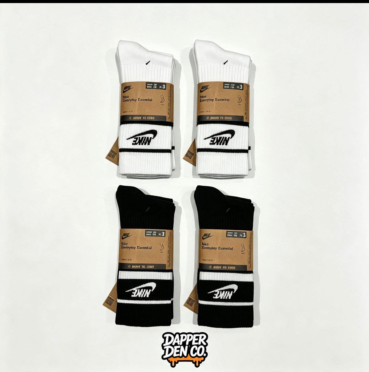 Nike Everyday Essential Dri-FIT Crew Socks Multicolour L 8-12 4 pack 12 pairs