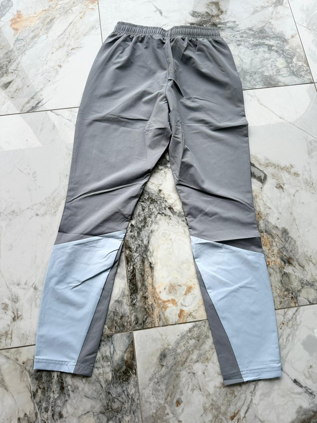 Montirex Men's Grey/Light Blue Polyester Track Pants Pockets MENS XS