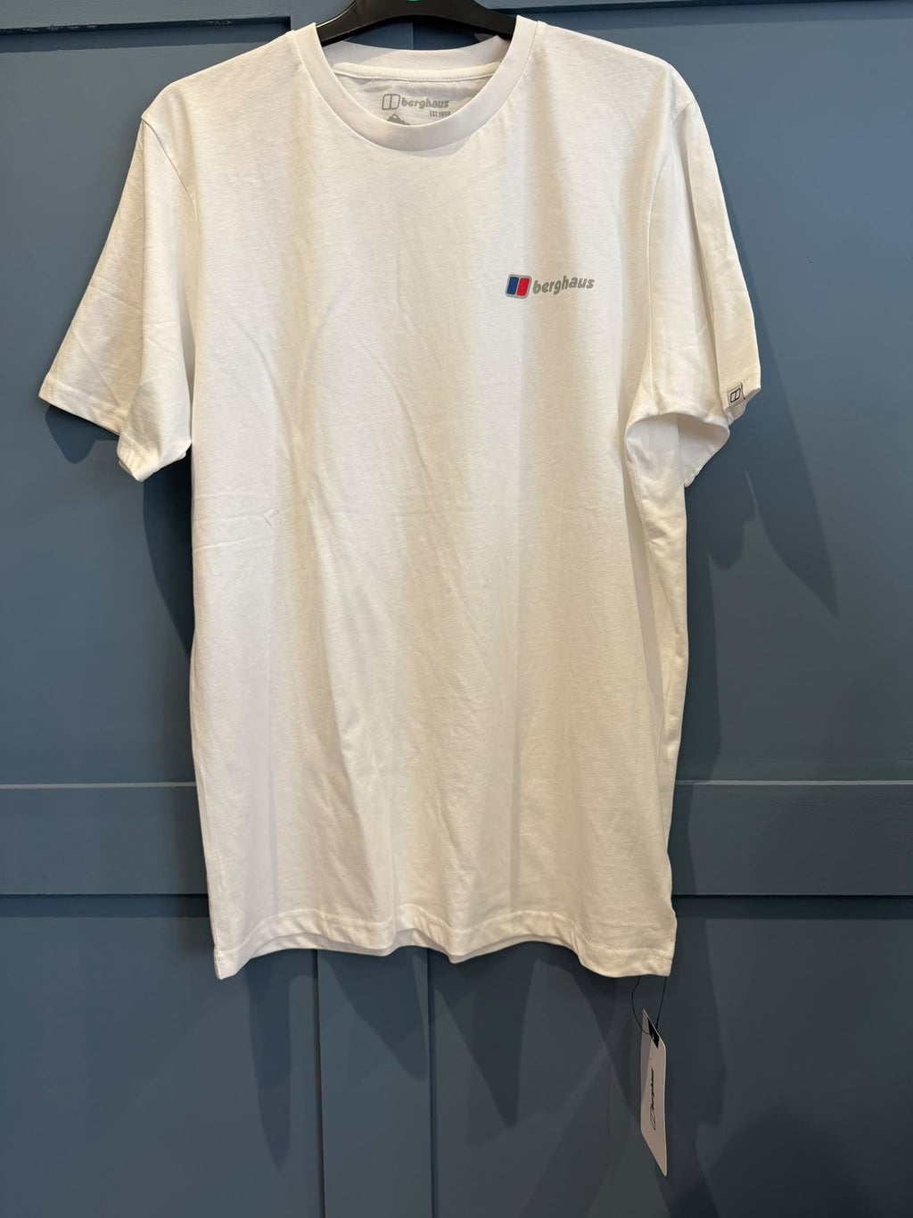 Berghaus Men’s Mount Diagram Tee AM White Graphic Logo Crew Neck T-Shirt L
