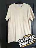 Calvin Klein Jeans Men’s Beige Logo Crew Neck Short Sleeve T-Shirt Size M