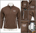 Emporio Armani EA7 Men's Brown Ventus7 1/4 Zip Dri Fit XS