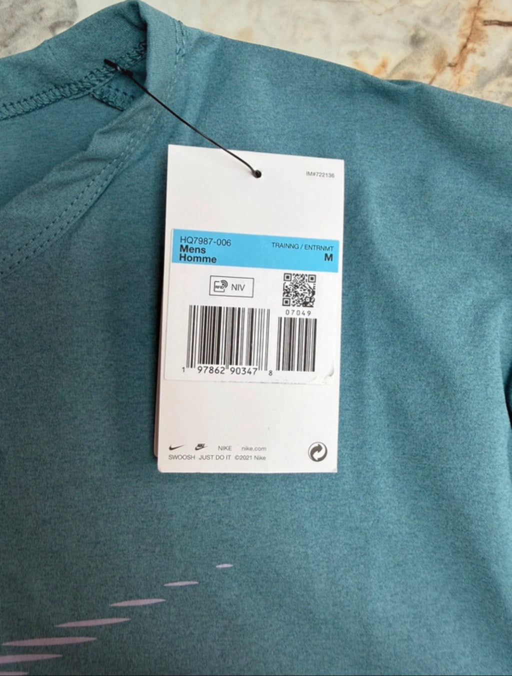 Nike Dri-FIT Men's 2pc T-Shirt & Shorts Set Pockets Drawstring Blue M