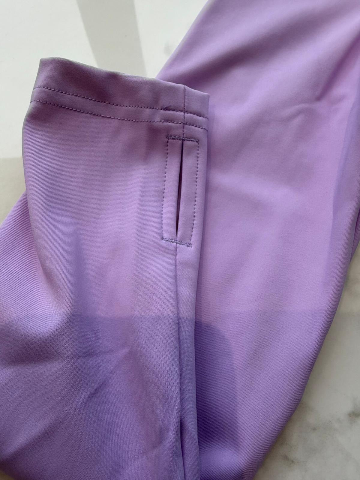 Montirex GIRLS Purple 2pc Leggings & Long Sleeve 1/4 Zip Top Set LARGE/MEDIUM