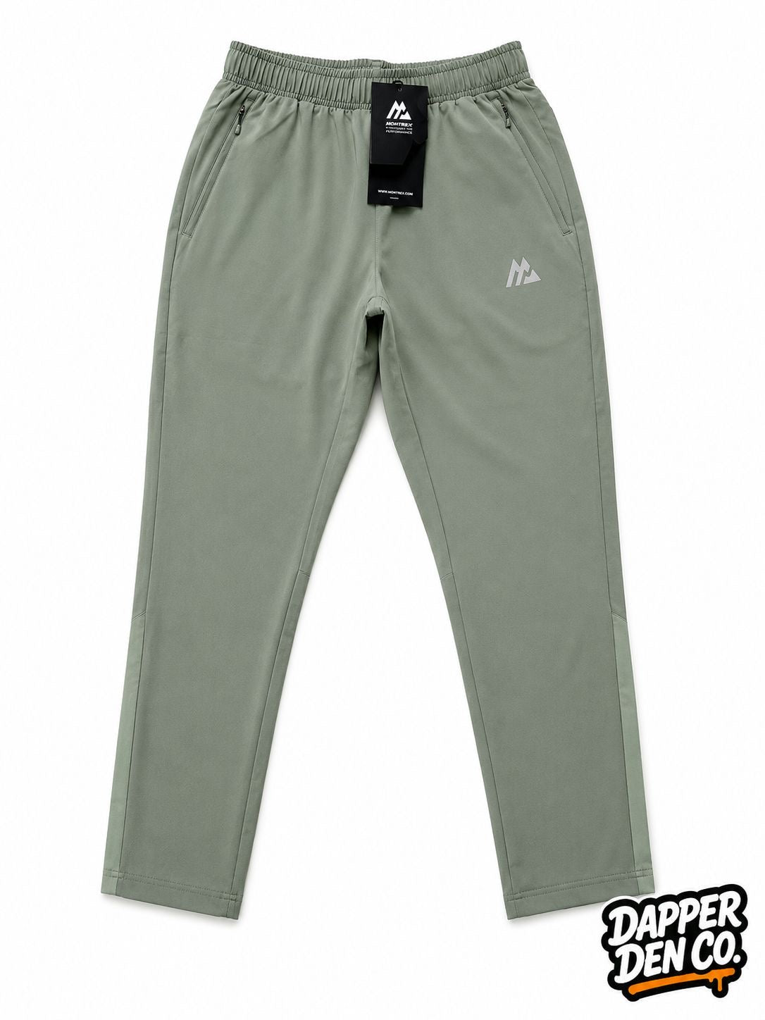 Montirex Trail Pant Men's Green Jogger Trousers Zip Pockets Drawstring Size S