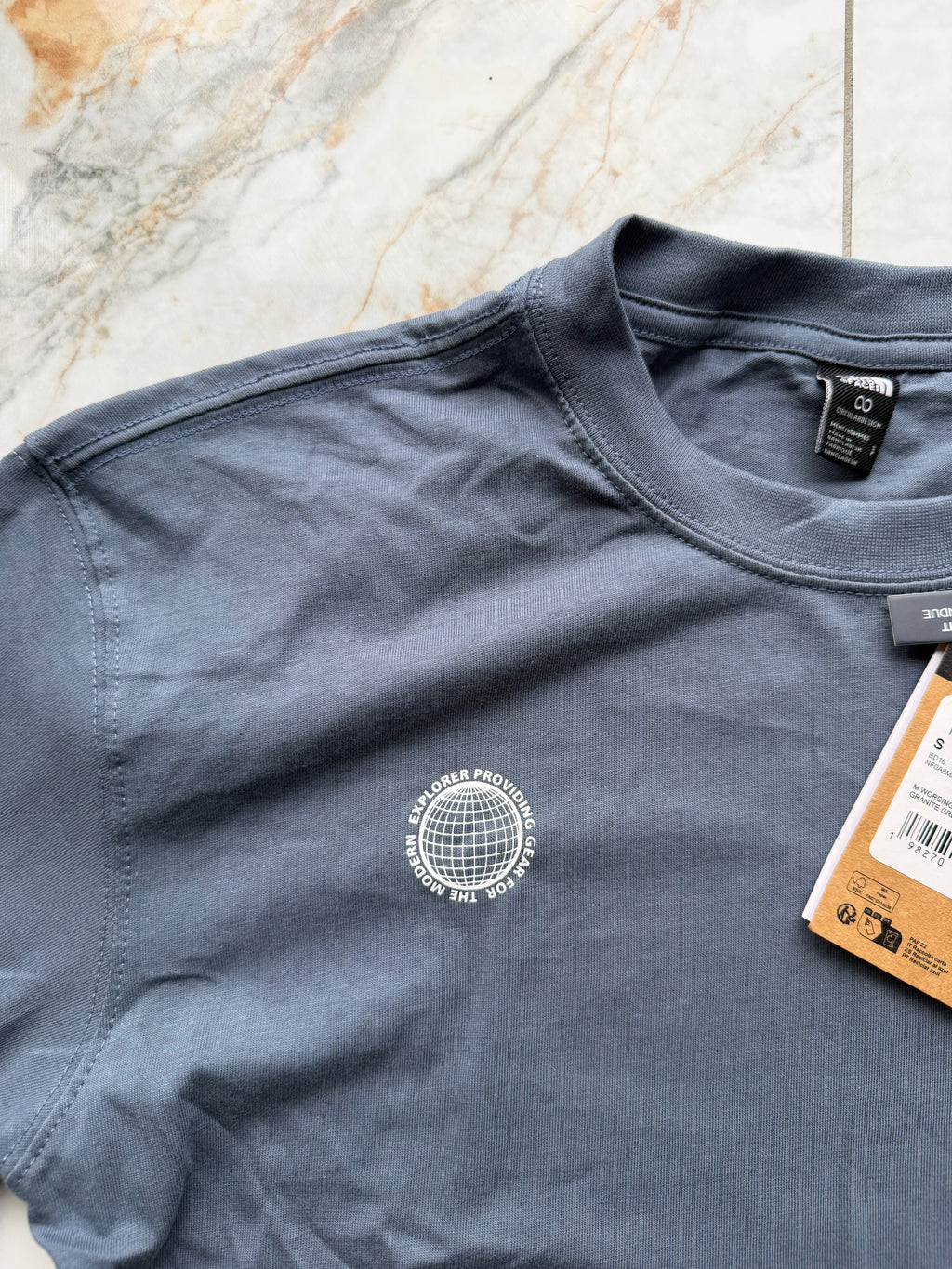 The North Face Logo Men's 2pc T-Shirt & Shorts Set Drawstring Grey S
