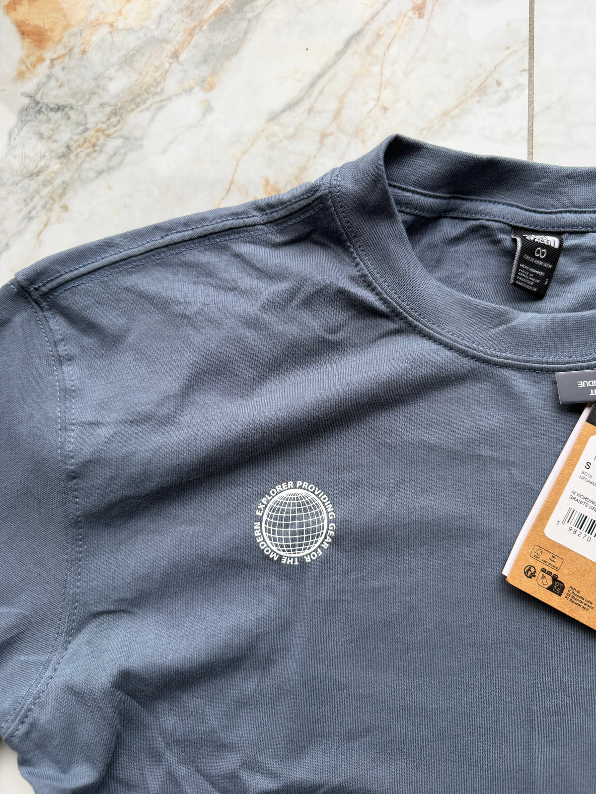 The North Face Logo Men's 2pc T-Shirt & Shorts Set Drawstring Grey S
