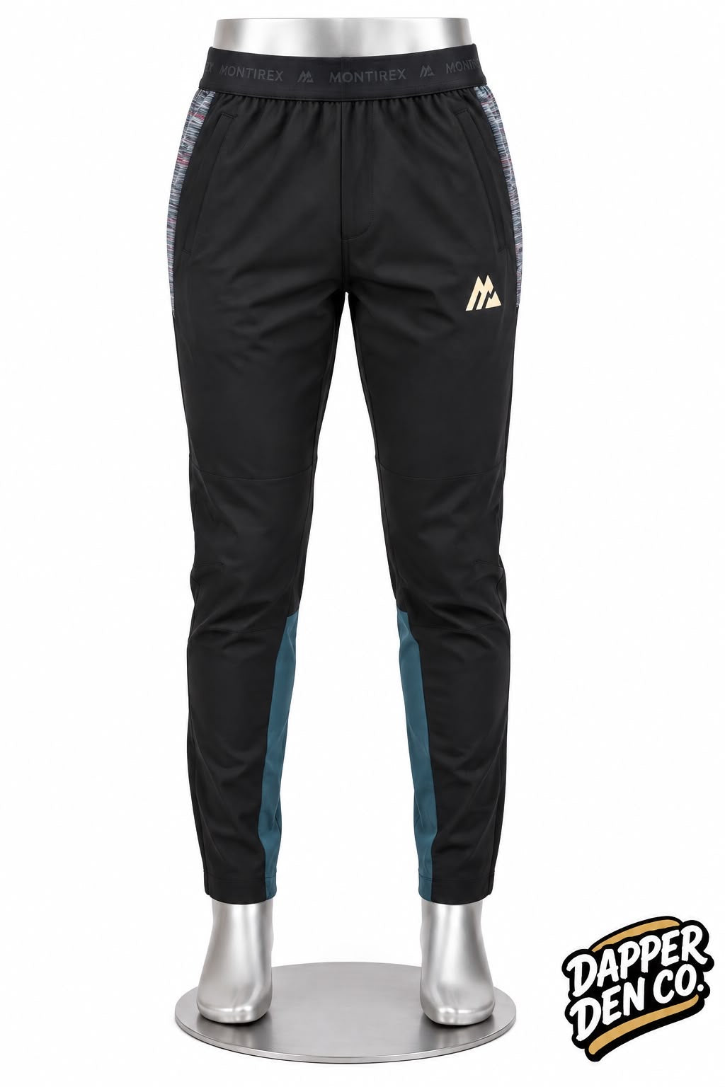 Montirex Trail 2.0 Men's Black/Green Colourblock Track Pant Pockets XS