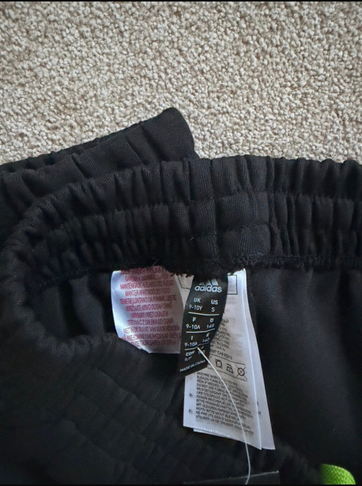 adidas x LEGO U LEGO V Pant Black Fleece Jogger Trousers Pockets Size S Teens
