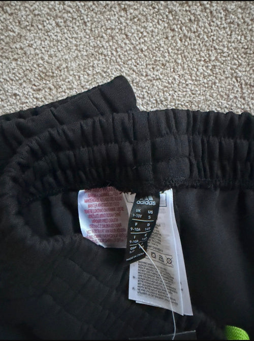 adidas x LEGO U LEGO V Pant Black Fleece Jogger Trousers Pockets Size S Teens