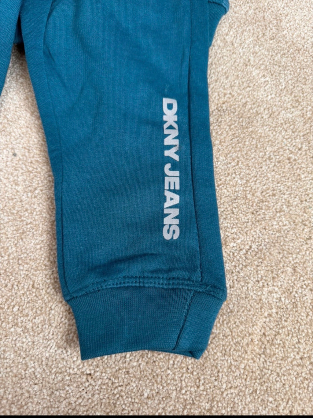 DKNY Jeans 2pc Fleece Logo Hoodie & Joggers Set Blue 12-18 Months