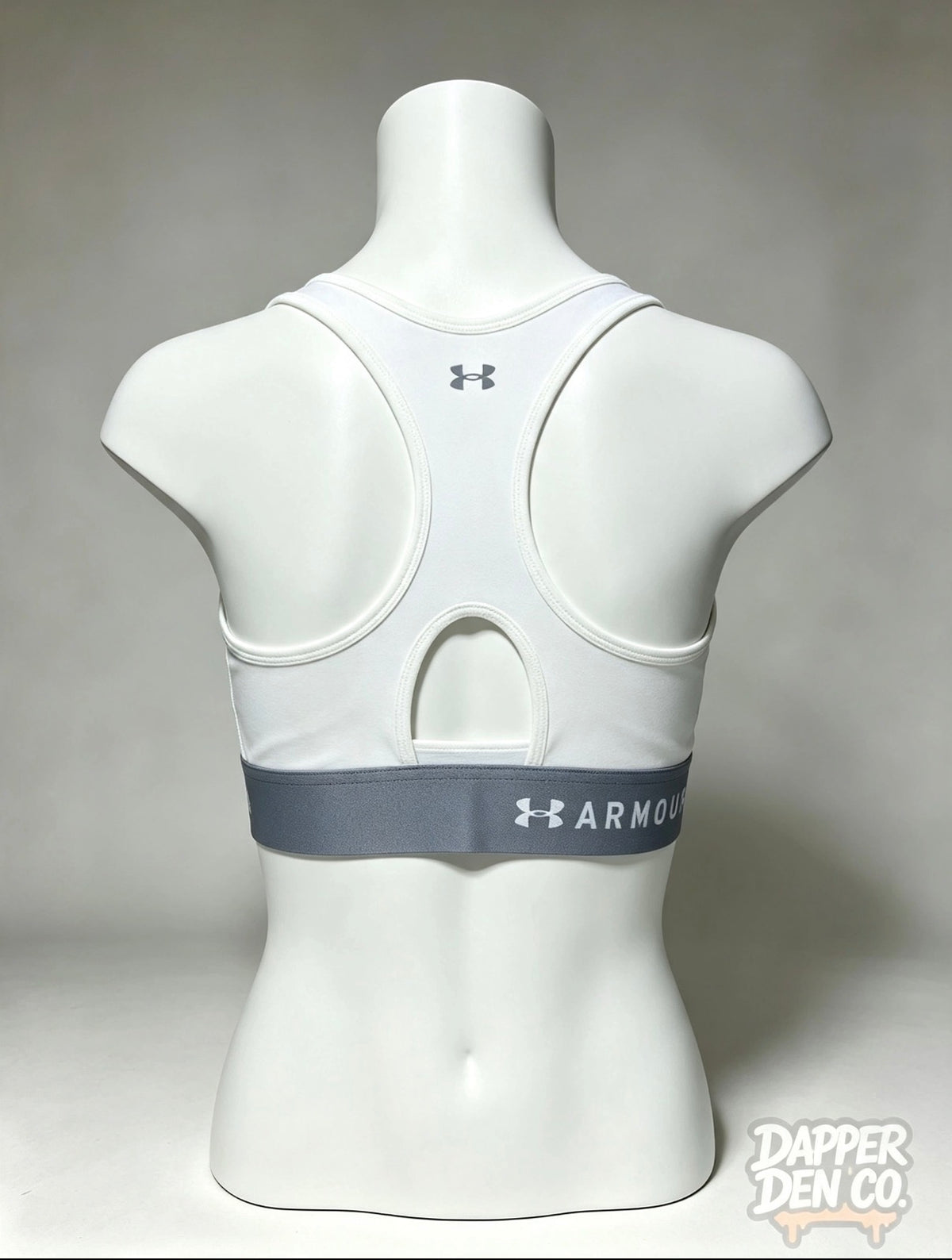 Under Armour Armour Women’s Racerback Sports Bra Medium Support White/Grey XS