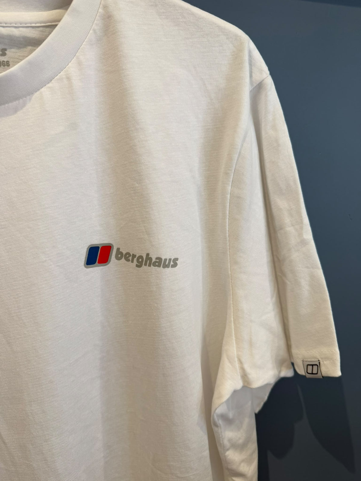 Berghaus Men’s Mount Diagram Tee AM White Graphic Logo Crew Neck T-Shirt L