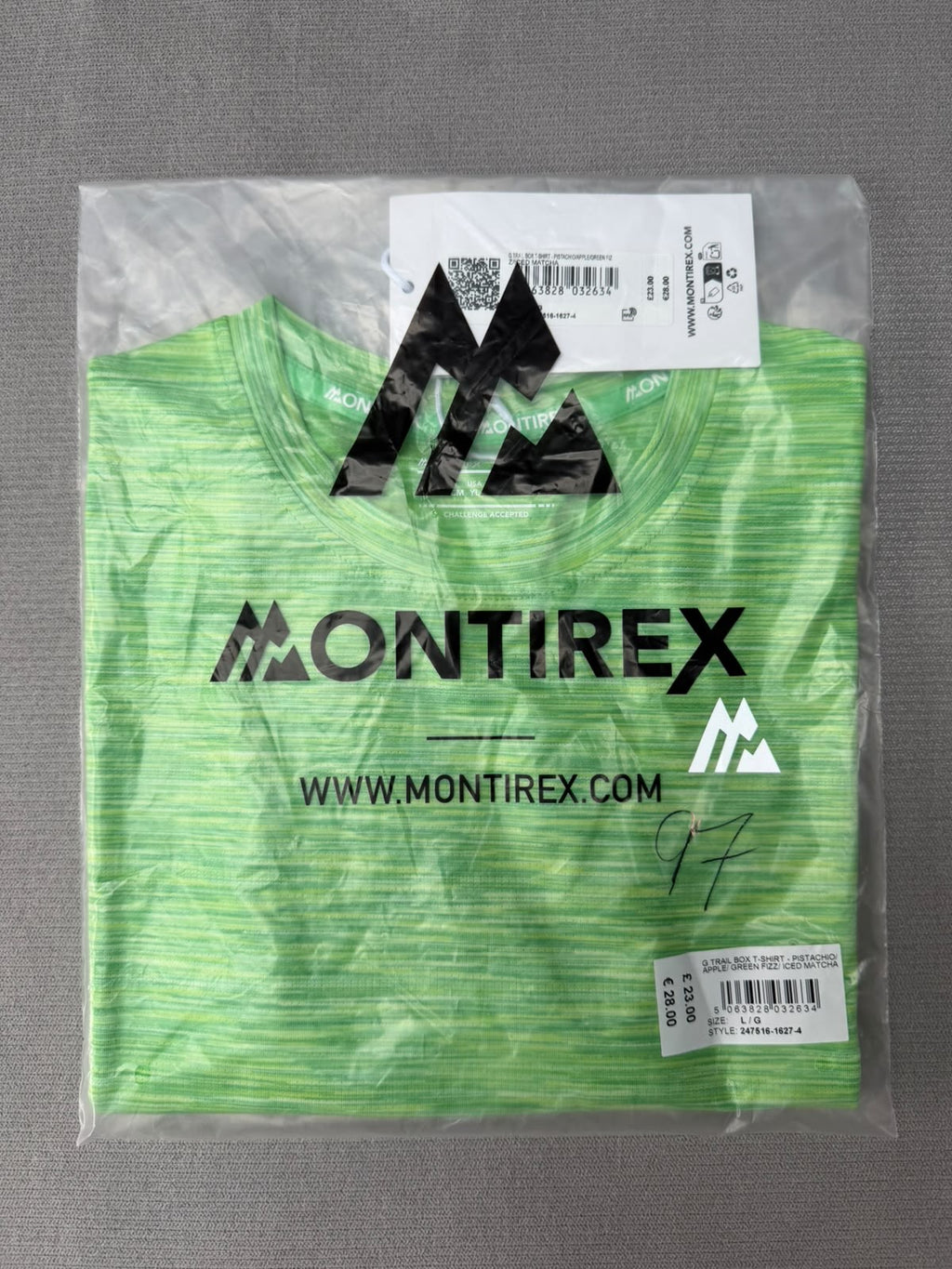 Montirex Girls Green Heathered Short Sleeve Crew Neck T-Shirt Size L/G 9-12