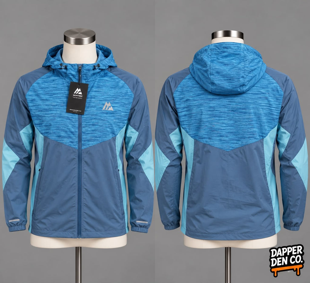 Montirex Trail 3.0 Men’s Hooded Full Zip Windbreaker Jacket Blue Size Medium