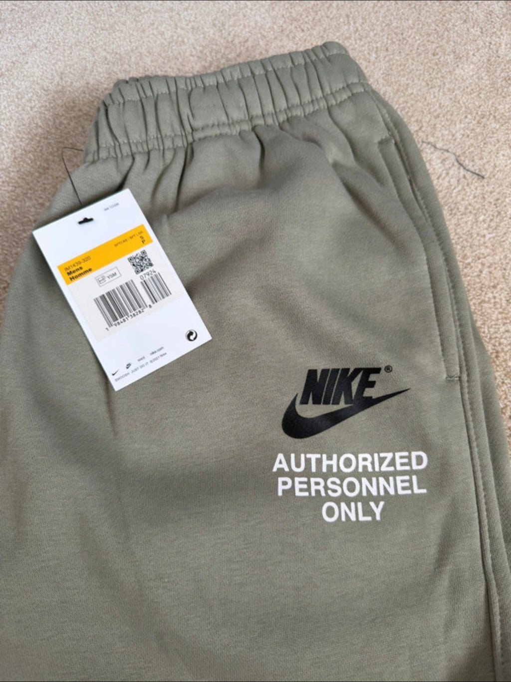 Nike Authorized Personnel Only Logo Men's 2pc Hoodie & Track Pants Set S