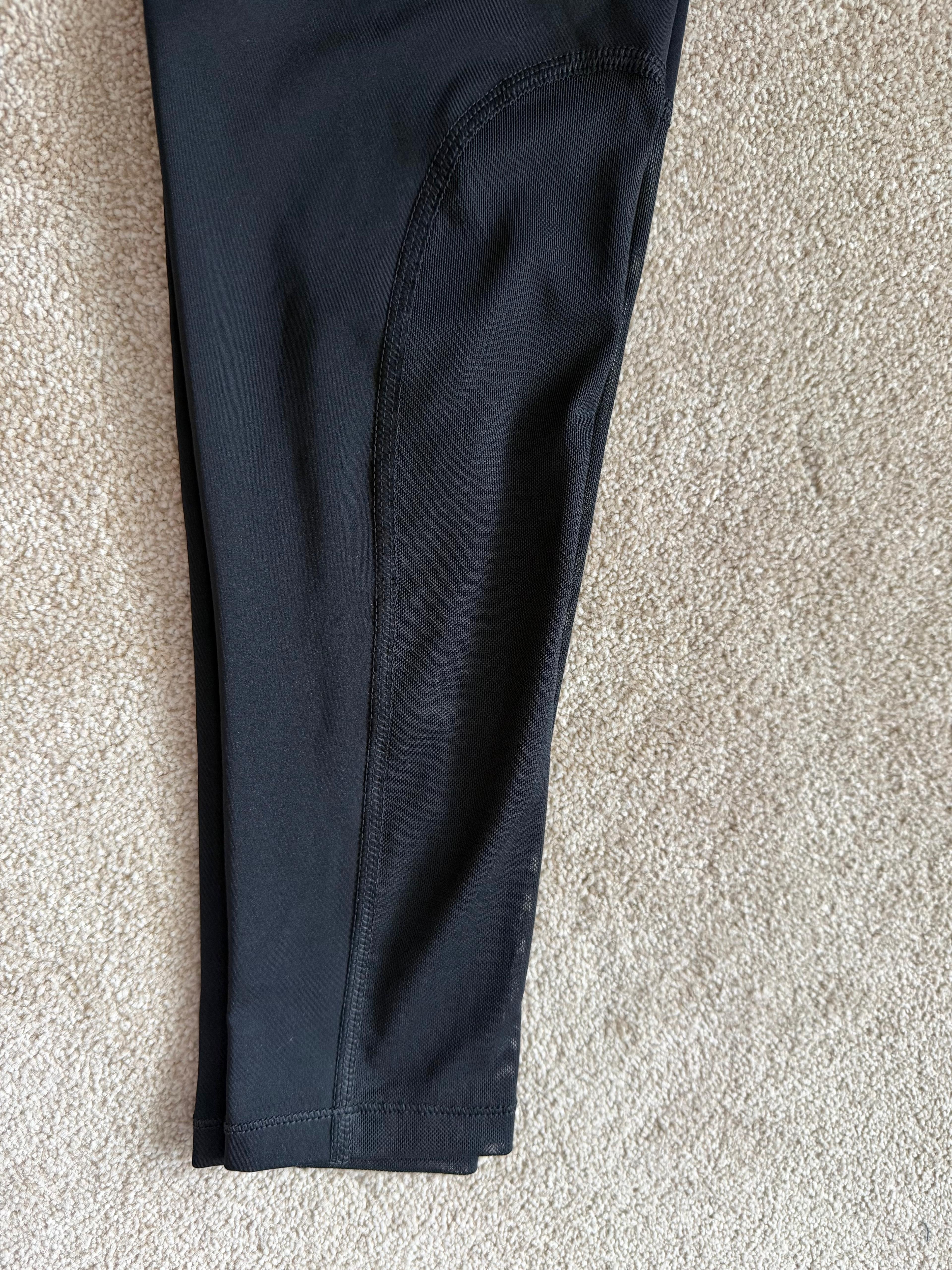 Nike Pro Dri-FIT Women's Pink Crop Top & Black Ankle Mesh Leggings Size S