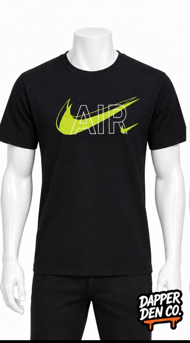 Nike Air Men’s Navy Logo Graphic Print Crew Neck Short Sleeve T-Shirt S