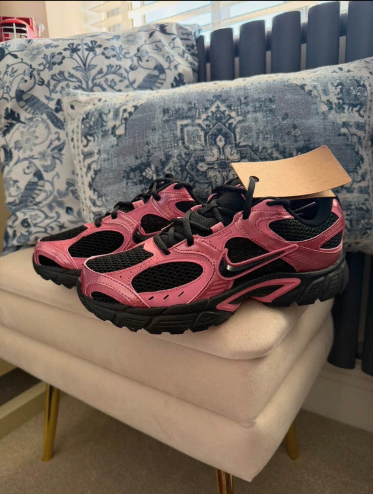 Nike V5 RNR Women's Black/Pink Lace-Up Low Top Trainers UK 6.5 EU 40.5
