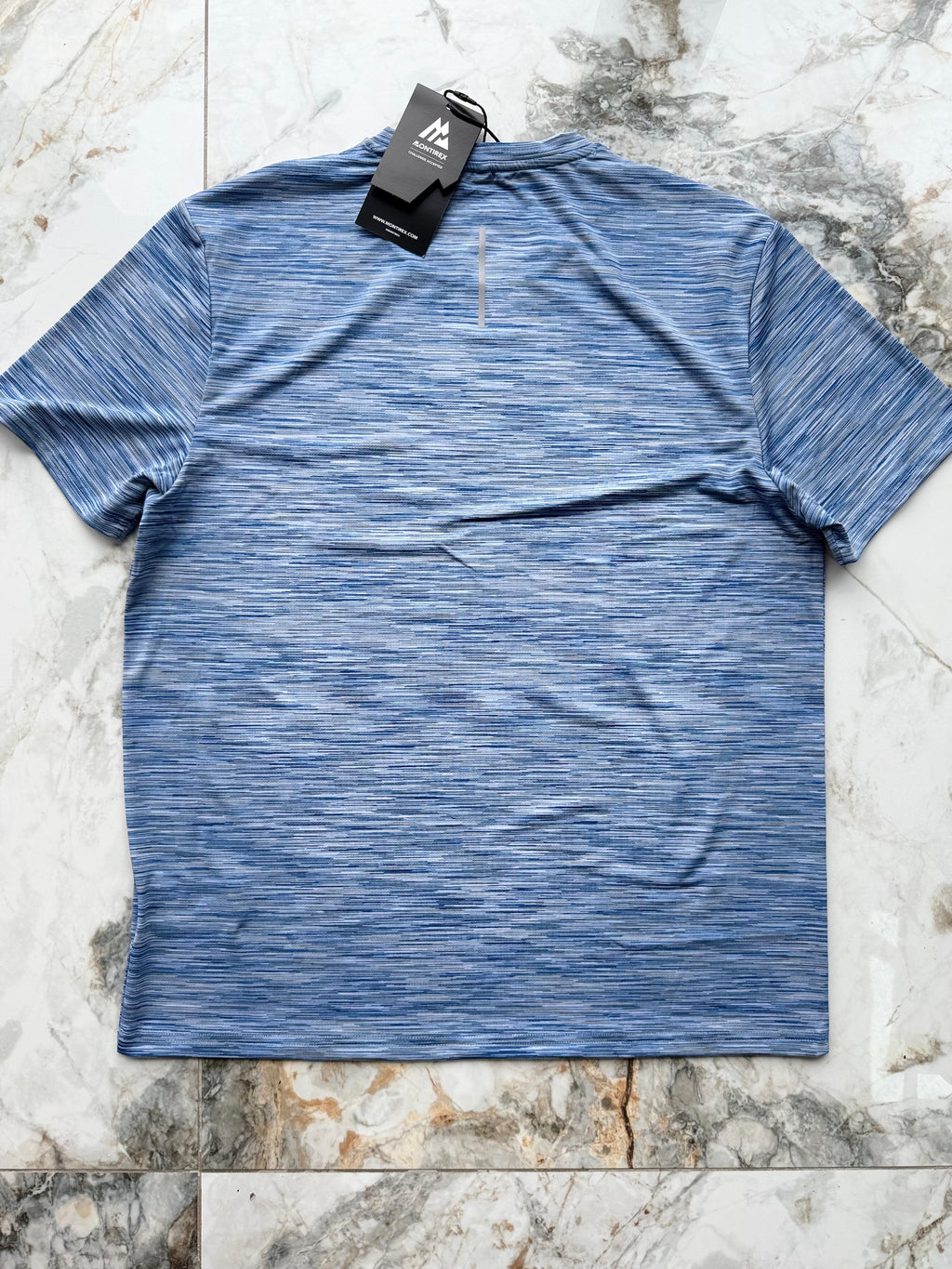 Montirex Trail 2.0 Men's Blue Polyester Logo Crew Neck T-Shirt Size L