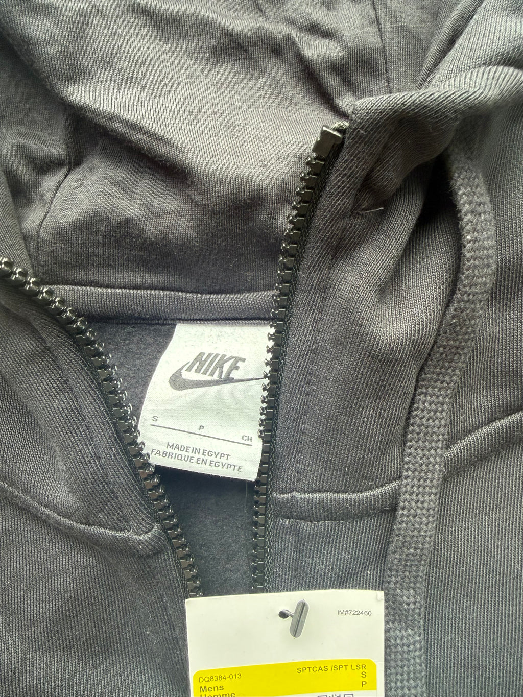 Nike Men's Black Full Zip Hooded Hoodie w/ Logo Pockets Size S DQ834-013