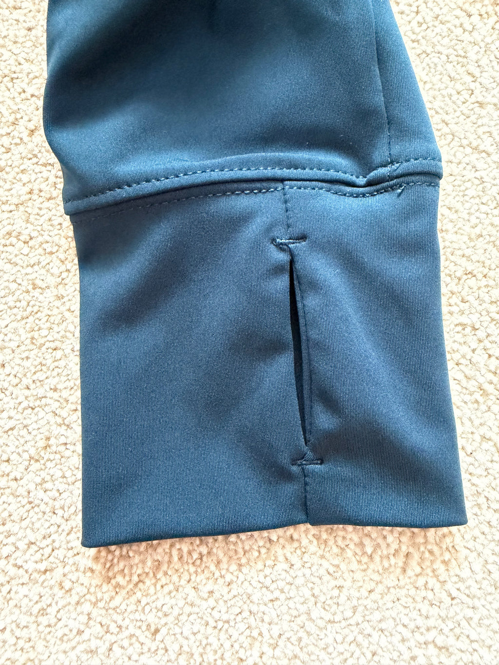 Nike Pro Dri-FIT Women's Cropped Long Sleeve Crew Neck Stretch Top Blue Large