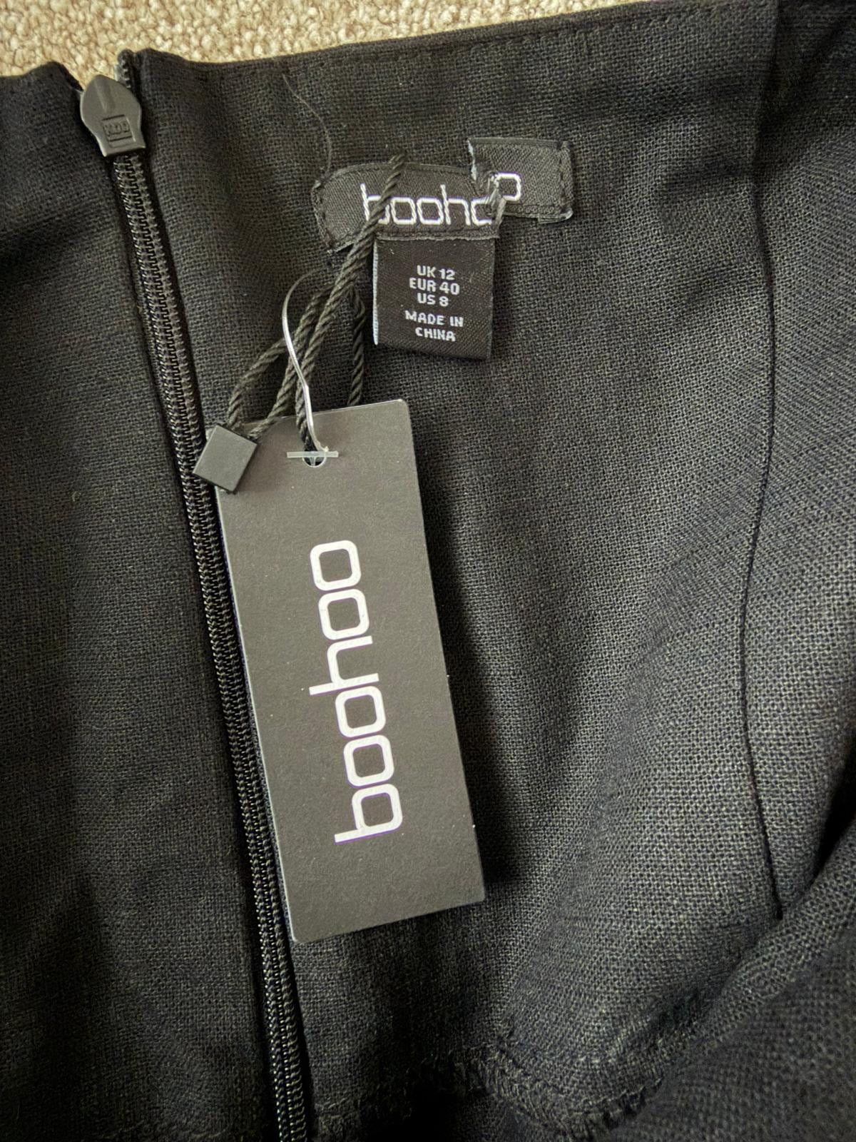 Boohoo Black Halter Jumpsuit size 12