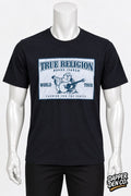 True Religion Men’s Black Logo Graphic Print Crew Neck Short Sleeve T-Shirt L