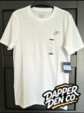 Nike Men’s White Solid Logo Crew Neck Short Sleeve Regular Fit T-Shirt M DRI-FIT