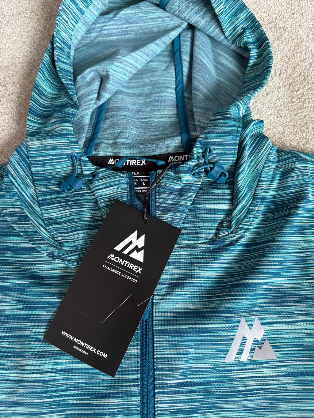 Montirex Trail windbreaker & Dri Fit T-Shirt set. Size Medium