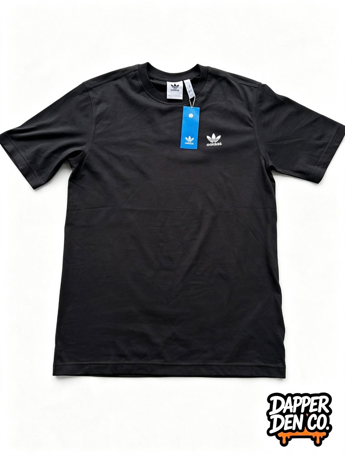 adidas Originals Men’s Black Trefoil Logo Crew Neck Short Sleeve T-Shirt S