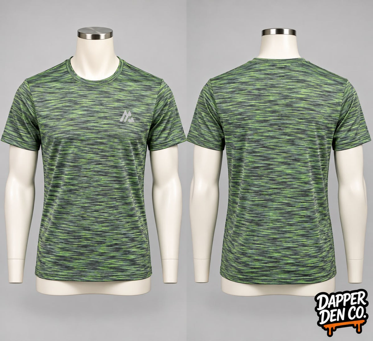 Montirex Trail 2.0 Men's Grey/Green Polyester Logo Crew T-Shirt Size L 234815