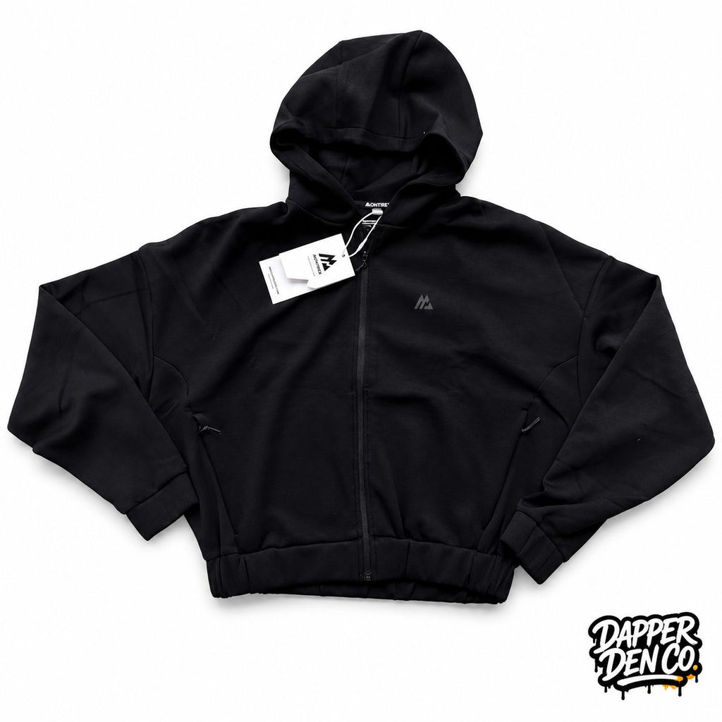Montirex Womens Black Full Zip Hooded powder Hoodie  Size XS MTXW1426-001-1